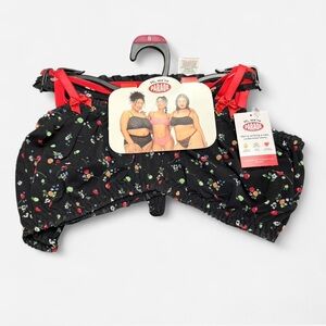 Parade Mesh Cherry Print Bralette and Thong Set